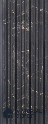 Black Marble Look PN 03904 9.5 ft x 6 inch Charcoal Panel - 10 mm | Suitable for Feature Wall, TV Unit & Living Room | Width is Subjected to 5% Variation