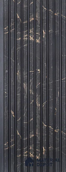 Black Marble Look PN 03904 9.5 ft x 6 inch Charcoal Panel - 10 mm | Suitable for Feature Wall, TV Unit & Living Room | Width is Subjected to 5% Variation
