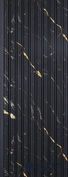 Black Marble Look PN 03905 9.5 ft x 6 inch Charcoal Panel - 10 mm | Suitable for Feature Wall, TV Unit & Living Room | Width is Subjected to 5% Variation