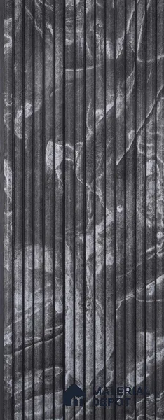 Grey Metallic Look PN 03908 9.5 ft x 6 inch Charcoal Panel - 10 mm | Suitable for Feature Wall, TV Unit & Living Room | Width is Subjected to 5% Variation