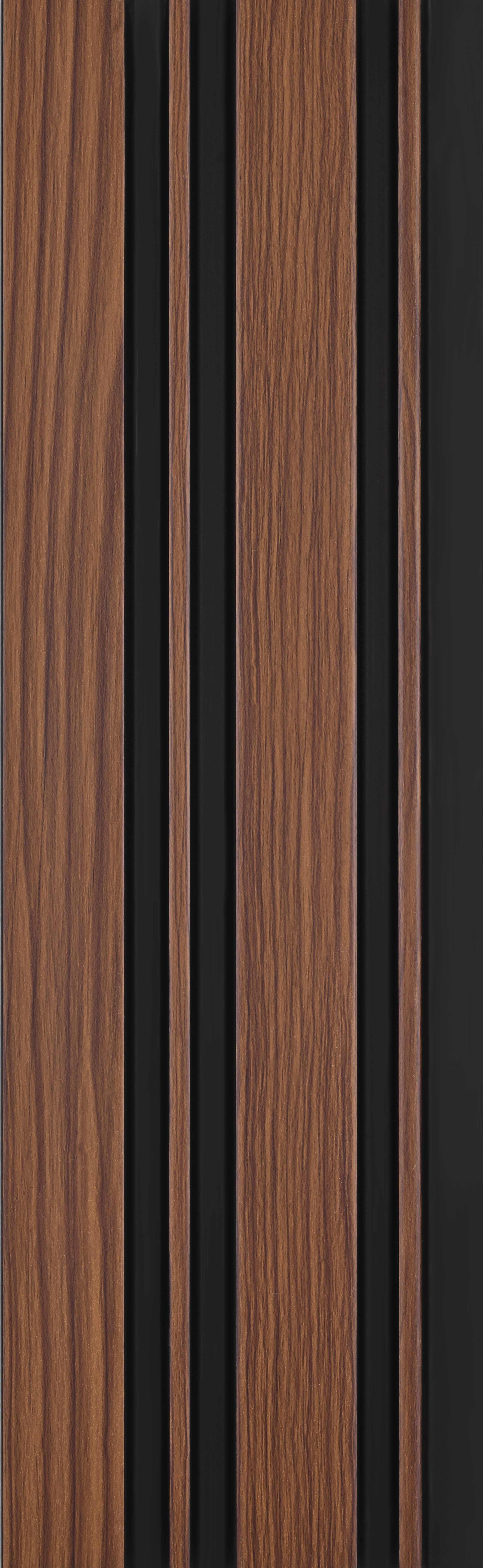 Wooden Look PN 04592 8 ft x 4.9 inch Charcoal Panel - 12 mm | Suitable for Feature Wall, TV Unit & Living Room | Width is Subjected to 5% Variation