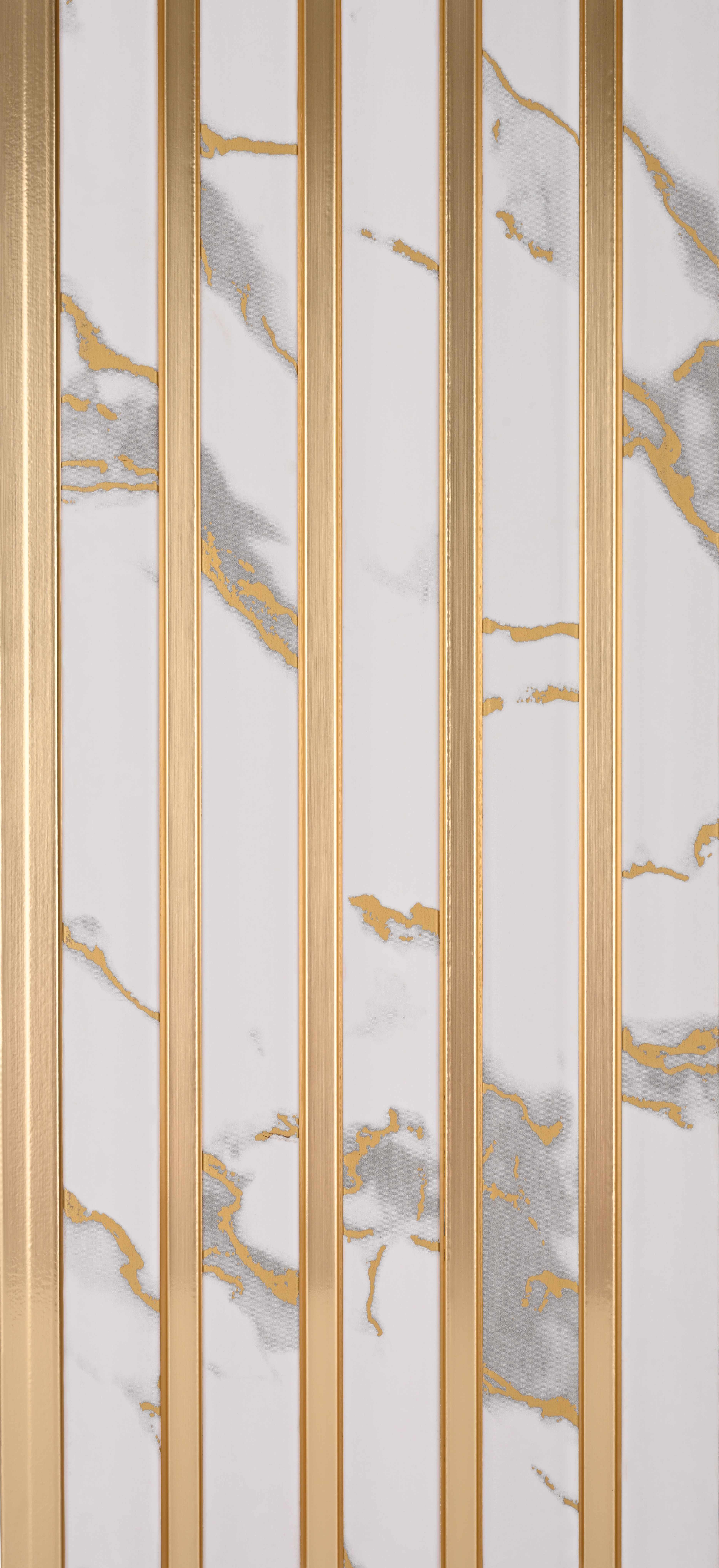 White Marble Look PN 05770 9.5 ft x 7.8 inch Charcoal Panel - 12 mm | Suitable for Feature Wall, TV Unit & Living Room | Width is Subjected to 5% Variation