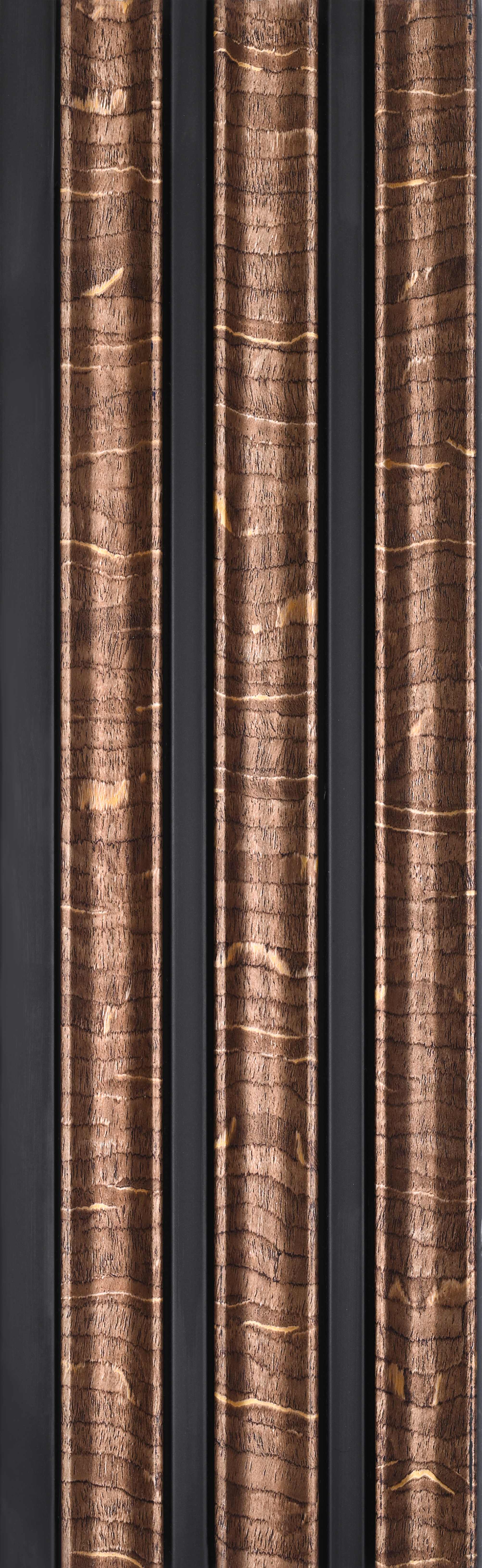 Wooden Look PN 06068 8 ft x 4.9 inch Charcoal Panel - 12 mm | Suitable for Feature Wall, TV Unit & Living Room | Width is Subjected to 5% Variation