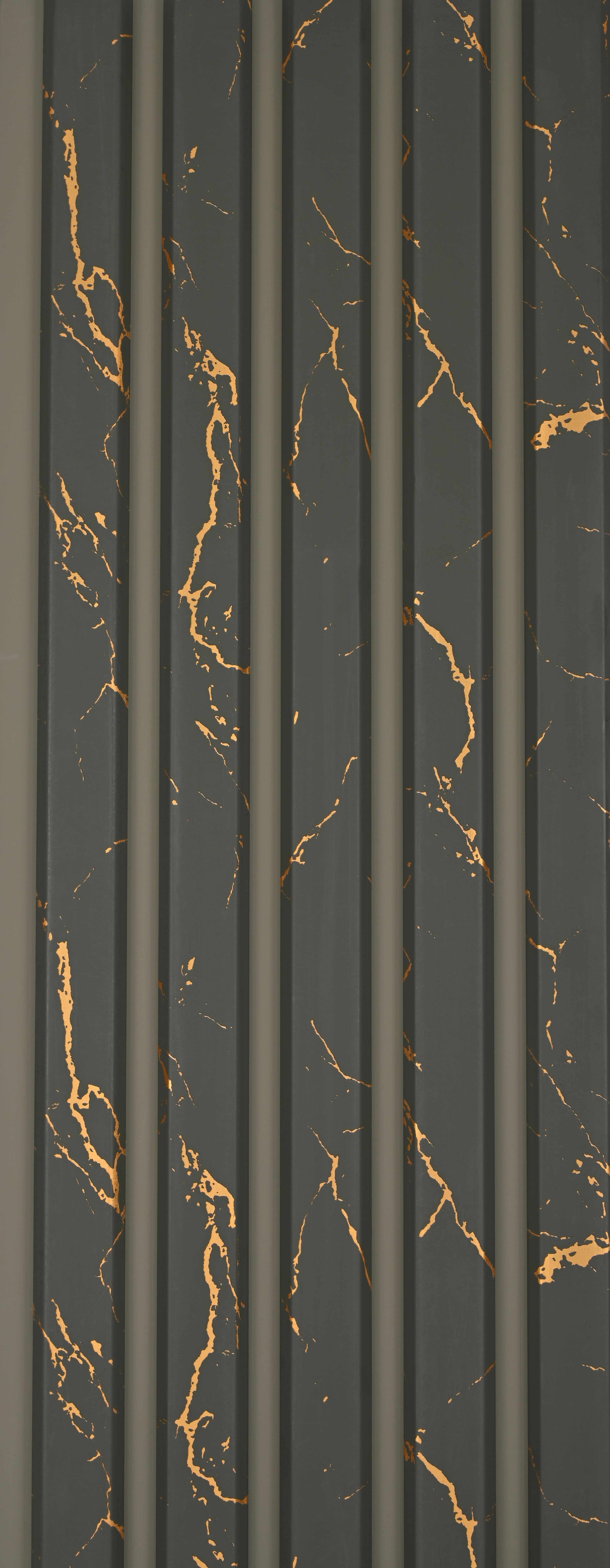 Green Marble Look PN 06159 9.5 ft x 7.8 inch Charcoal Panel - 12 mm | Suitable for Feature Wall, TV Unit & Living Room | Width is Subjected to 5% Variation