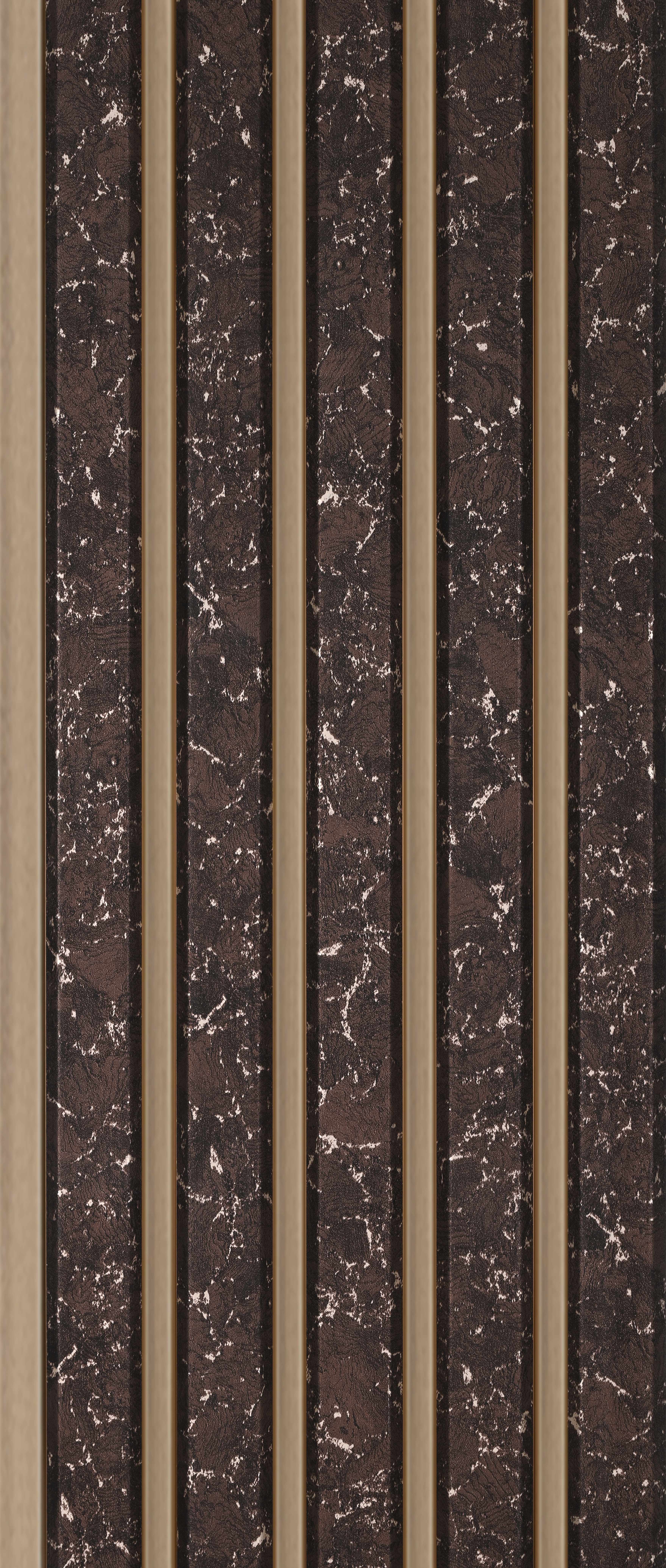 Brown Marble Look PN 06161 9.5 ft x 7.8 inch Charcoal Panel - 12 mm | Suitable for Feature Wall, TV Unit & Living Room | Width is Subjected to 5% Variation