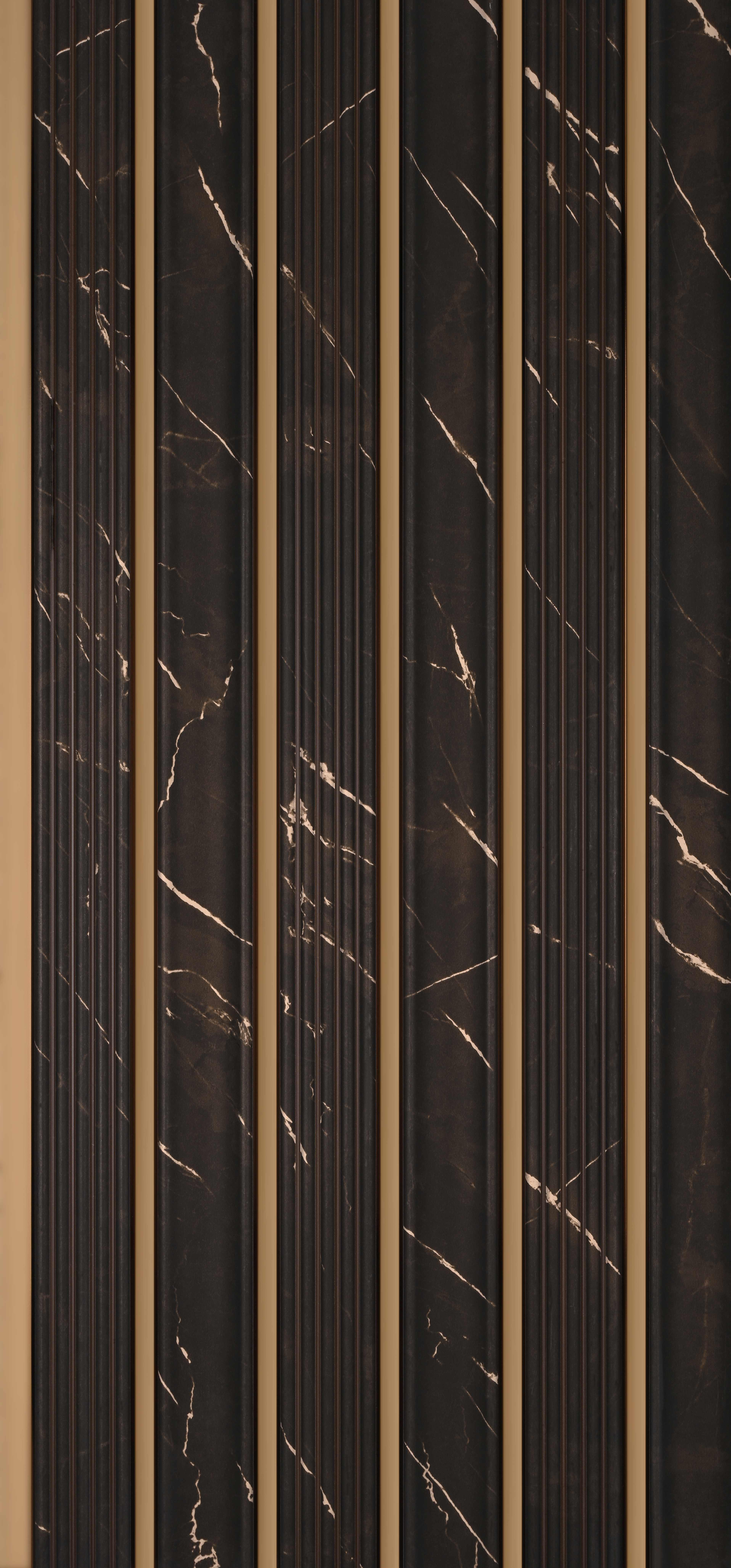 Black Marble Look PN 06297 8 ft x 9.4 inch Charcoal Panel - 12 mm | Suitable for Feature Wall, TV Unit & Living Room | Width is Subjected to 5% Variation