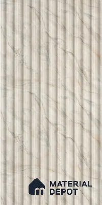 LM 26388 Flutura Elegance Silver 8 ft x 4 ft High Gloss Finish Acrylic Laminate - 1.5 mm | Suitable for TV Unit, Wardrobe, Cabinets