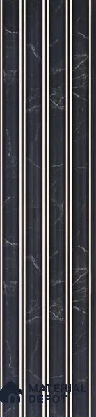 PN 06801 8 ft x 5 inch Charcoal Louvers/Panels - 12 mm