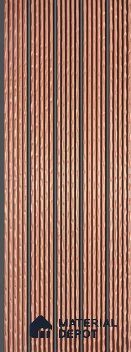 Brown Plain Colour Look Charcoal Louver/Panel 9.5 ft x 7.8 inch - 6 mm | Ideal for Feature Wall, Living Room, Bedroom, Home, TV Unit | PN 07030