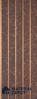 Cappucino Brown Stone Look PN 07037 9.5 ft x 7.8 inch Charcoal Panel - 6 mm | Suitable for Feature Wall, TV Unit & Living Room | Width is Subjected to 5% Variation