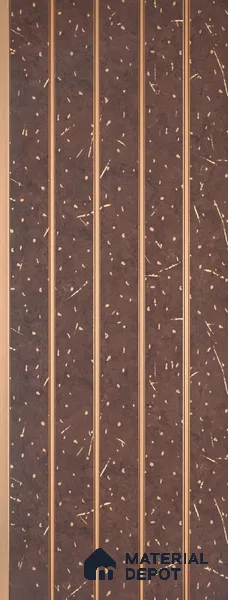 Cappucino Brown Stone Look PN 07037 9.5 ft x 7.8 inch Charcoal Panel - 6 mm | Suitable for Feature Wall, TV Unit & Living Room | Width is Subjected to 5% Variation