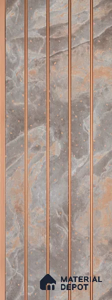 Grey Marble Look Charcoal Louver/Panel 9.5 ft x 7.8 inch - 6 mm | Ideal for Feature Wall, Living Room, Bedroom, Home, TV Unit | PN 07038