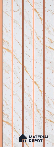Dove Grey Marble Look PN 07039 9.5 ft x 7.8 inch Charcoal Panel - 6 mm | Suitable for Feature Wall, TV Unit & Living Room | Width is Subjected to 5% Variation