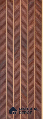 Brown Patterned Look Charcoal Louver/Panel 9.5 ft x 7.8 inch - 6 mm | Ideal for Feature Wall, Living Room, Bedroom, Home, TV Unit | PN 07042