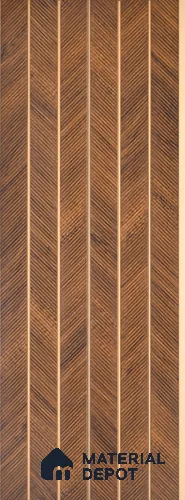 Brown Patterned Look Charcoal Louver/Panel 9.5 ft x 7.8 inch - 6 mm | Ideal for Feature Wall, Living Room, Bedroom, Home, TV Unit | PN 07043