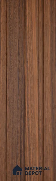 Brown Wooden Look Charcoal Louver/Panel 9.5 ft x 4.6 inch - 8 mm | Ideal for Feature Wall, Living Room, Bedroom, Home, TV Unit | PN 07062