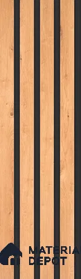 Brown Wooden Look Charcoal Louver/Panel 9.5 ft x 6 inch - 6 mm | Ideal for Feature Wall, Living Room, Bedroom, Home, TV Unit | PN 07127