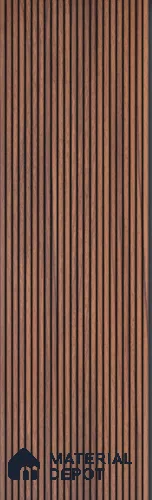 Brown Wooden Look Charcoal Louver/Panel 9.5 ft x 6 inch - 6 mm | Ideal for Feature Wall, Living Room, Bedroom, Home, TV Unit | PN 07133
