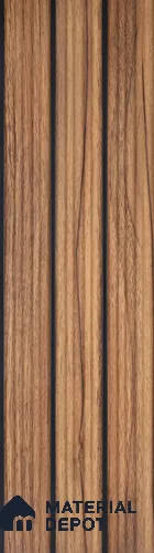 Brown Wooden Look Charcoal Louver/Panel 9.5 ft x 6 inch - 6 mm | Ideal for Feature Wall, Living Room, Bedroom, Home, TV Unit | PN 07137