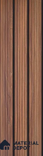 Brown Wooden Look Charcoal Louver/Panel 9.5 ft x 6 inch - 6 mm | Ideal for Feature Wall, Living Room, Bedroom, Home, TV Unit | PN 07138