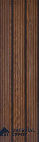 Brown Wooden Look Charcoal Louver/Panel 9.5 ft x 6 inch - 6 mm | Ideal for Feature Wall, Living Room, Bedroom, Home, TV Unit | PN 07139
