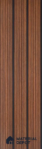 Brown Wooden Look Charcoal Louver/Panel 9.5 ft x 6 inch - 6 mm | Ideal for Feature Wall, Living Room, Bedroom, Home, TV Unit | PN 07140