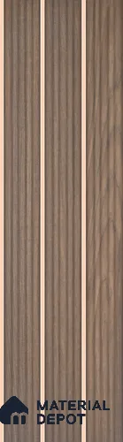 Brown Wooden Look Charcoal Louver/Panel 9.5 ft x 6 inch - 6 mm | Ideal for Feature Wall, Living Room, Bedroom, Home, TV Unit | PN 07142