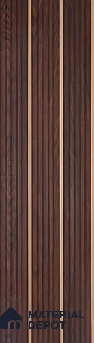 Brown Wooden Look Charcoal Louver/Panel 9.5 ft x 6 inch - 6 mm | Ideal for Feature Wall, Living Room, Bedroom, Home, TV Unit | PN 07144
