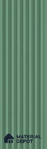 Green Plain Colour Look Charcoal Louver/Panel 9.5 ft x 4.7 inch - 11 mm | Ideal for Feature Wall, Living Room, Bedroom, Home, TV Unit | PN 07159