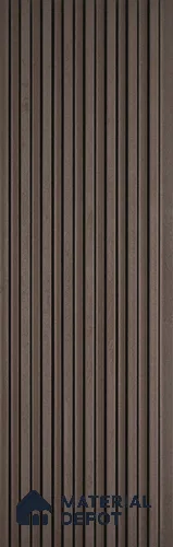 Brown Wooden Look Charcoal Louver/Panel 9.5 ft x 4.7 inch - 11 mm | Ideal for Feature Wall, Living Room, Bedroom, Home, TV Unit | PN 07161