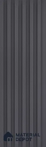 Black Plain Colour Look Charcoal Louver/Panel 9.5 ft x 4.7 inch - 11 mm | Ideal for Feature Wall, Living Room, Bedroom, Home, TV Unit | PN 07170