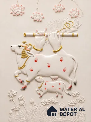 Vrindavan Gau Gopal HDHMR 6 ft x 4 ft CNC Made HDHMR Panel - 50 mm