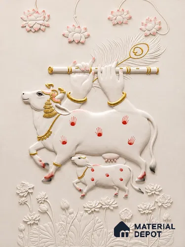 Vrindavan Gau Gopal HDHMR 6 ft x 4 ft CNC Made HDHMR Panel - 50 mm