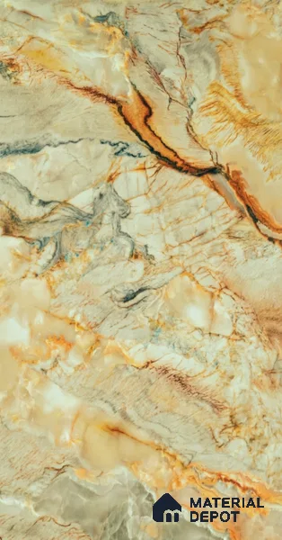 Marble Look PN 06709 8 ft x 4 ft Texture Finish SPC Wall Panel - 1.5 mm | Suitable for TV Unit, Wardrobe, Kitchen Cabinets