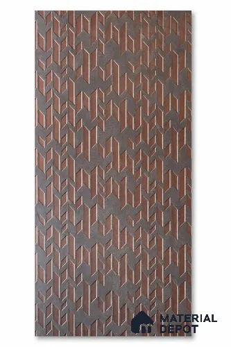 Cappucino Brown 3D Look PN 08004 8 ft x 2 ft Charcoal Decorative Wall Panel - 4 mm | Suitable for Living Room, Bedroom, Feature Wall