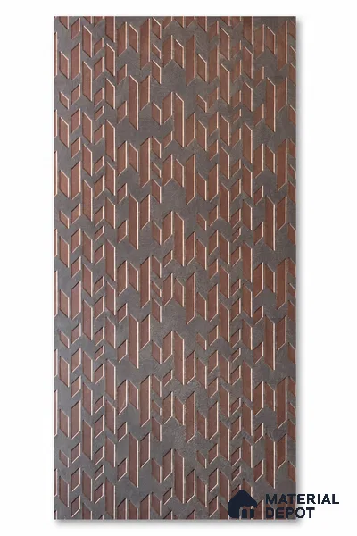 Cappucino Brown 3D Look PN 08004 8 ft x 2 ft Charcoal Decorative Wall Panel - 4 mm | Suitable for Living Room, Bedroom, Feature Wall