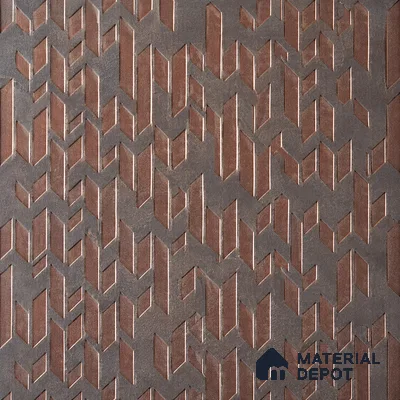 Cappucino Brown 3D Look PN 08004 8 ft x 2 ft Charcoal Decorative Wall Panel - 4 mm | Suitable for Living Room, Bedroom, Feature Wall