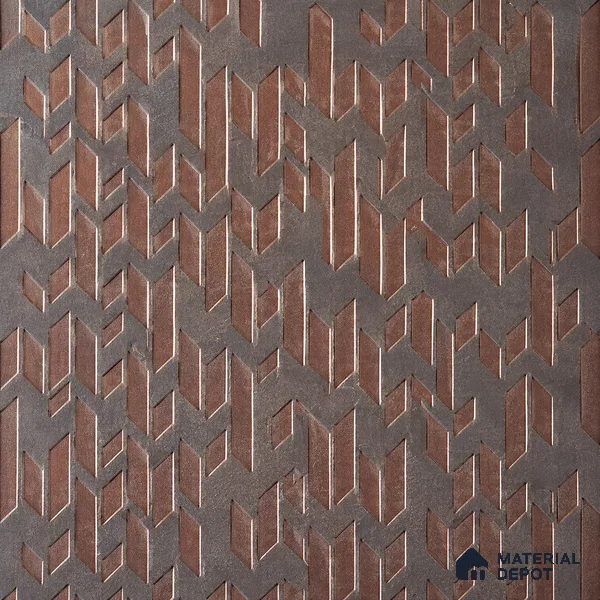 Cappucino Brown 3D Look PN 08004 8 ft x 2 ft Charcoal Decorative Wall Panel - 4 mm | Suitable for Living Room, Bedroom, Feature Wall