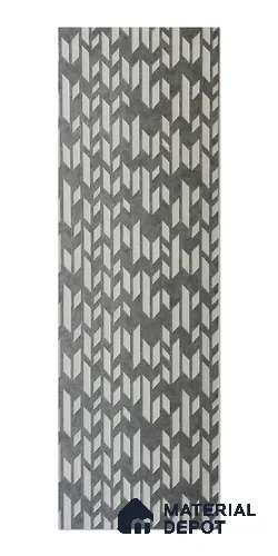 Steel Grey 3D Look PN 08007 8 ft x 2 ft Charcoal Decorative Wall Panel - 4 mm | Suitable for Living Room, Bedroom, Feature Wall