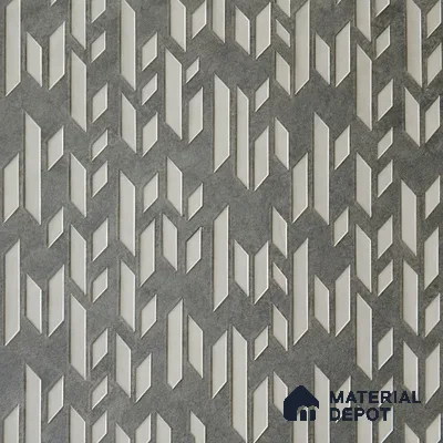 Steel Grey 3D Look PN 08007 8 ft x 2 ft Charcoal Decorative Wall Panel - 4 mm | Suitable for Living Room, Bedroom, Feature Wall