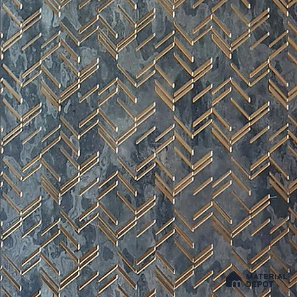 Dark Grey 3D Look PN 08014 8 ft x 2 ft Charcoal Decorative Wall Panel - 4 mm | Suitable for Living Room, Bedroom, Feature Wall