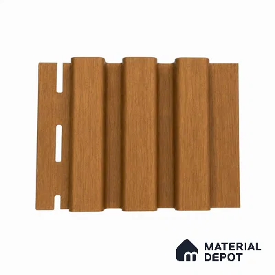 Oak Wood Ocre 10 ft x 0.5 ft (3060x150 mm) Linea Design Interior & Exterior Wall & Ceiling Panel - 15 mm | Suitable for Balcony, Facade & Open Area | Width is Subjected to 5% Variation