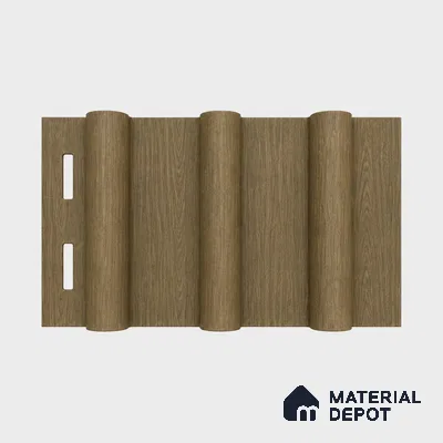 Spiced Walnut 10 ft x 0.6 ft (3060x180 mm) Arch Design Interior & Exterior Wall & Ceiling Panel - 17 mm | Suitable for Balcony, Facade & Open Area | Width is Subjected to 5% Variation