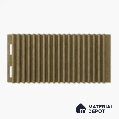 Spiced Walnut 10 ft x 0.68 ft (3060x208 mm) Curve Design Interior & Exterior Wall & Ceiling Panel - 10 mm | Suitable for Balcony, Facade & Open Area | Width is Subjected to 5% Variation
