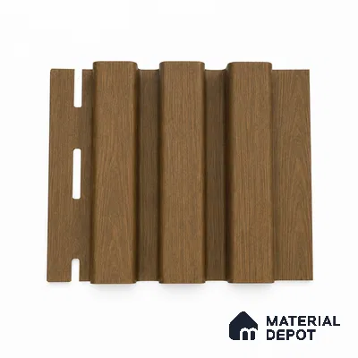 Spiced Walnut 10 ft x 0.5 ft (3060x150 mm) Linea Design Interior & Exterior Wall & Ceiling Panel - 15 mm | Suitable for Balcony, Facade & Open Area | Width is Subjected to 5% Variation