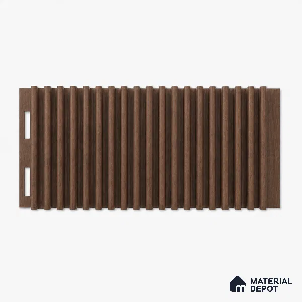 Mahogany 10 ft x 0.68 ft (3060x208 mm) Curve Design Interior & Exterior Wall & Ceiling Panel - 10 mm | Suitable for Balcony, Facade & Open Area | Width is Subjected to 5% Variation