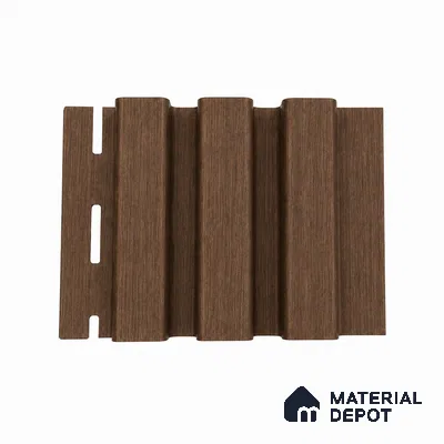 Mahogany 10 ft x 0.5 ft (3060x150 mm) Linea Design Interior & Exterior Wall & Ceiling Panel - 15 mm | Suitable for Balcony, Facade & Open Area | Width is Subjected to 5% Variation