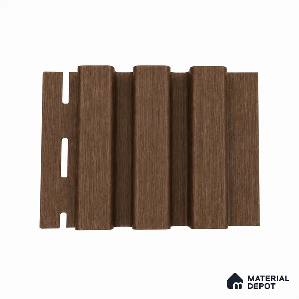 Mahogany 10 ft x 0.5 ft (3060x150 mm) Linea Design Interior & Exterior Wall & Ceiling Panel - 15 mm | Suitable for Balcony, Facade & Open Area | Width is Subjected to 5% Variation