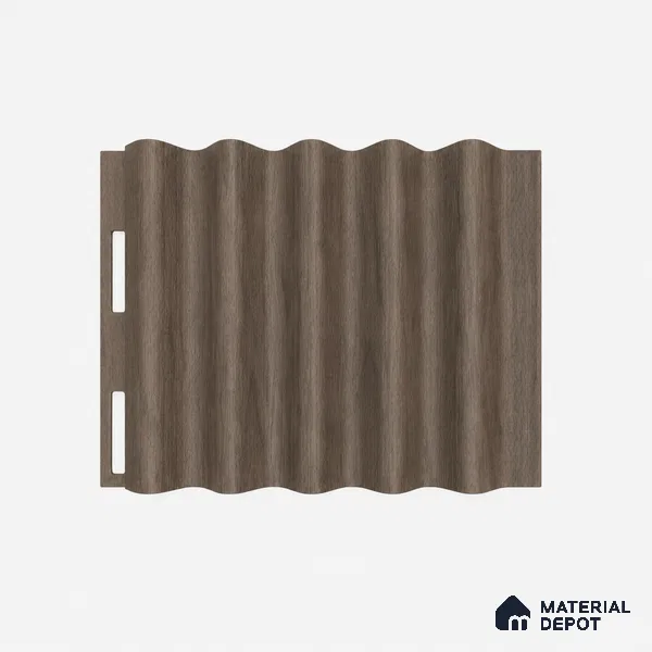 Royal Nut 10 ft x 0.45 ft (3060x140 mm) Pyramid Design Interior & Exterior Wall & Ceiling Panel - 14 mm | Suitable for Balcony, Facade & Open Area | Width is Subjected to 5% Variation