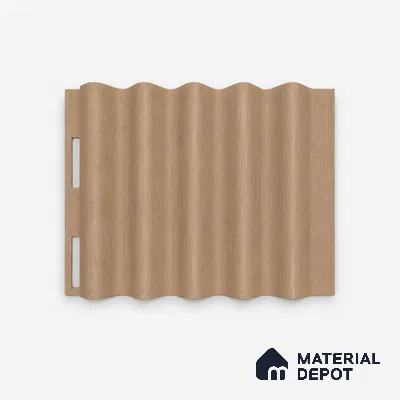 Beech Wood 10 ft x 0.45 ft (3060x140 mm) Pyramid Design Interior & Exterior Wall & Ceiling Panel - 14 mm | Suitable for Balcony, Facade & Open Area | Width is Subjected to 5% Variation